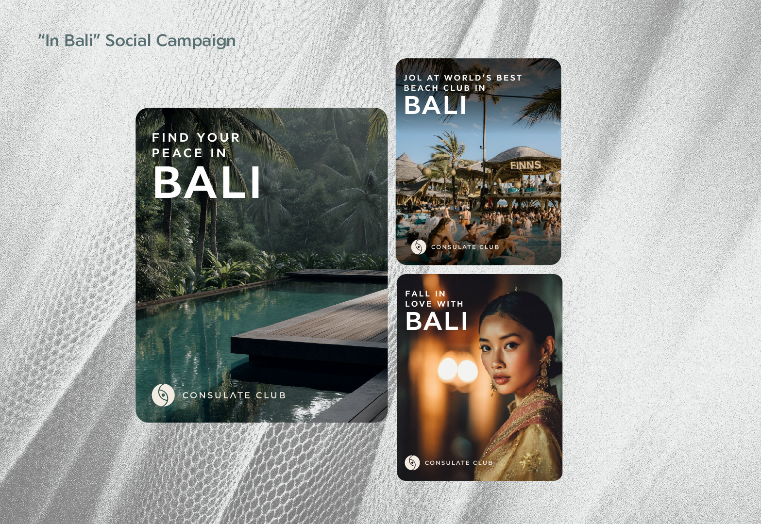 Consulate Club social campaign designs